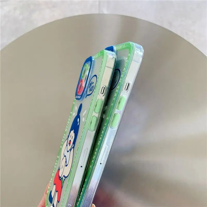 Cartoon Transparent Phone Case - iPhone 13 Pro Max / 13 Pro / 13 / 13 mini / 12 Pro Max / 12 Pro / 12 / 12 mini / 11 Pro Max / 11 Pro / 11 / SE / XS Max / XS / XR / X / SE 2 / 8 / 8 Plus / 7 / 7 Plus-6