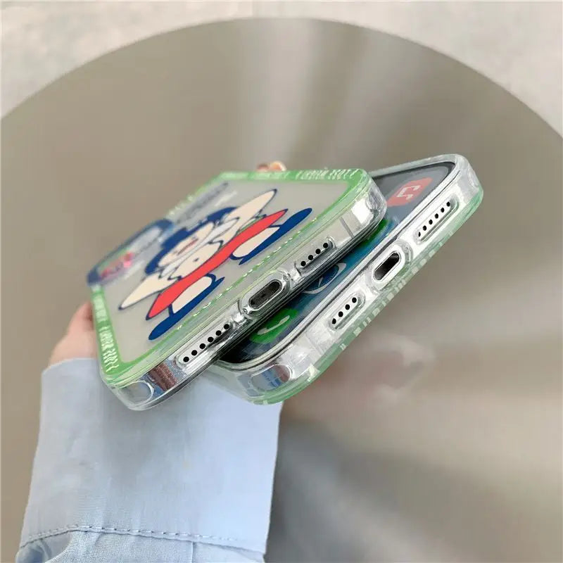 Cartoon Transparent Phone Case - iPhone 13 Pro Max / 13 Pro / 13 / 13 mini / 12 Pro Max / 12 Pro / 12 / 12 mini / 11 Pro Max / 11 Pro / 11 / SE / XS Max / XS / XR / X / SE 2 / 8 / 8 Plus / 7 / 7 Plus-7