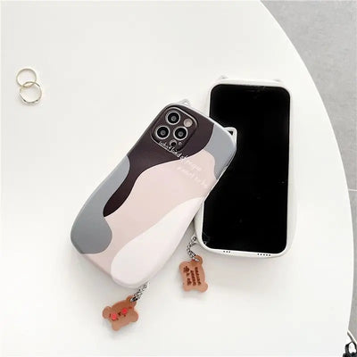 Cat Ear Color Block Phone Case - iPhone 13 Pro Max / 13 Pro / 13 / 12 Pro Max / 12 Pro / 12 / 11 Pro Max / 11 Pro / 11 / XS Max / XR / XS / X / 8 Plus / 7 Plus / Huawei-10