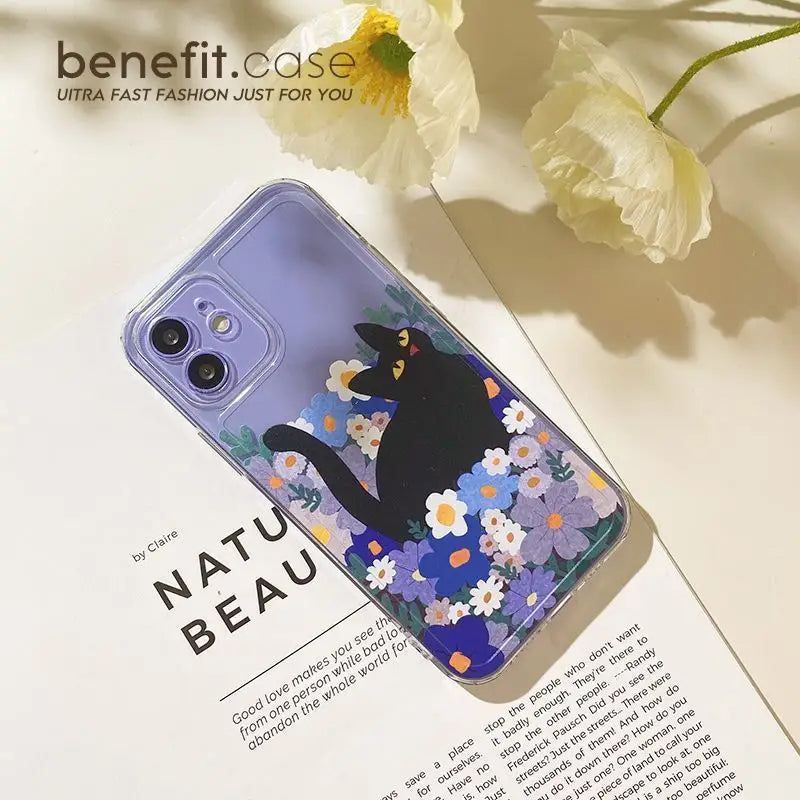 Cat Flower Phone Case - Iphone 13 Pro Max / 13 Pro / 13 / 13