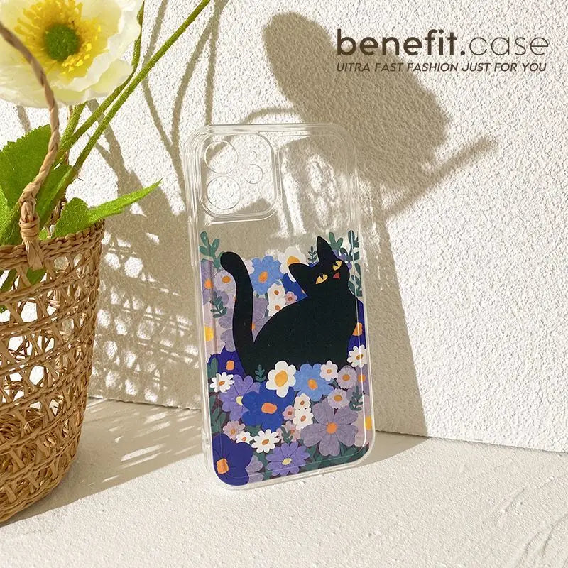 Cat Flower Phone Case - Iphone 13 Pro Max / 13 Pro / 13 / 13