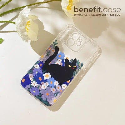 Cat Flower Phone Case - Iphone 13 Pro Max / 13 Pro / 13 / 13