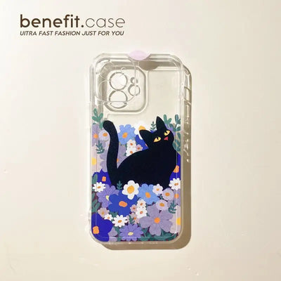 Cat Flower Phone Case - Iphone 13 Pro Max / 13 Pro / 13 / 13