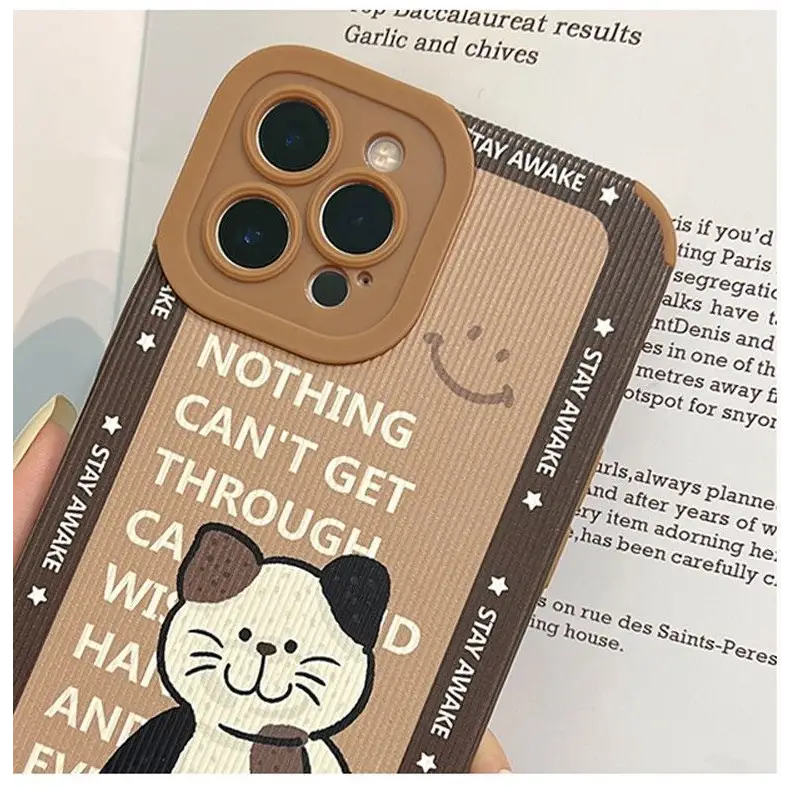 Cat Lettering Phone Case - iPhone 13 Pro Max / 13 Pro / 13 / 13 mini / 12 Pro Max / 12 Pro / 12 / 12 mini / 11 Pro Max / 11 Pro / 11 / SE / XS Max / XS / XR / X / SE 2 / 8 / 8 Plus / 7 / 7 Plus-5
