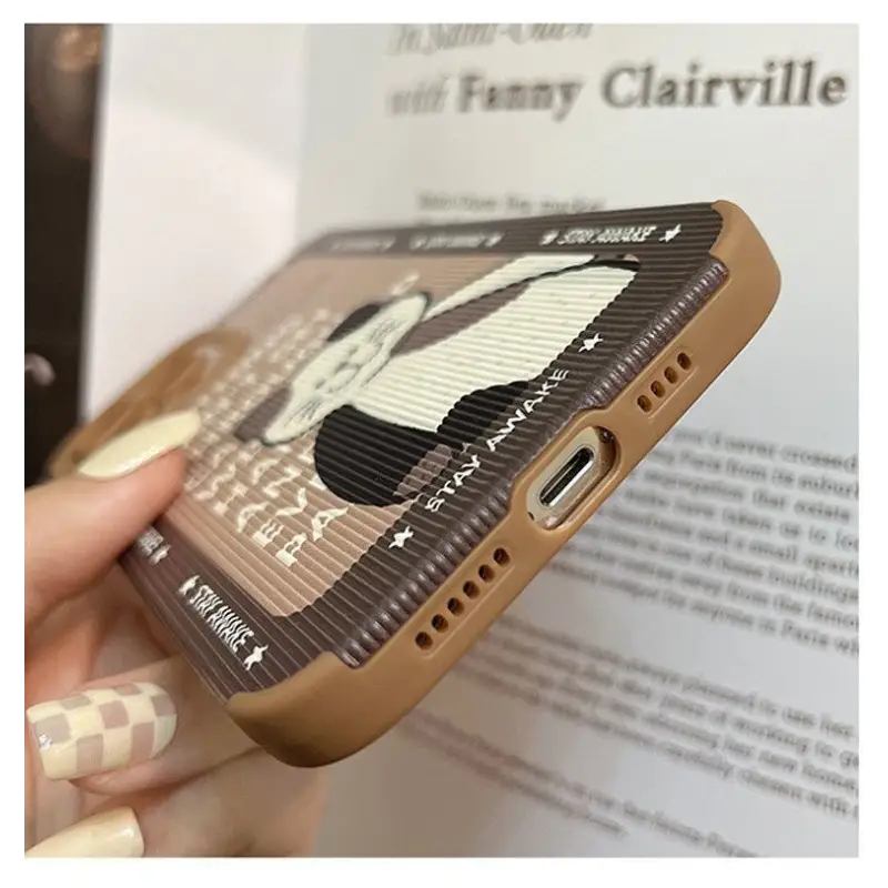 Cat Lettering Phone Case - iPhone 13 Pro Max / 13 Pro / 13 / 13 mini / 12 Pro Max / 12 Pro / 12 / 12 mini / 11 Pro Max / 11 Pro / 11 / SE / XS Max / XS / XR / X / SE 2 / 8 / 8 Plus / 7 / 7 Plus-7