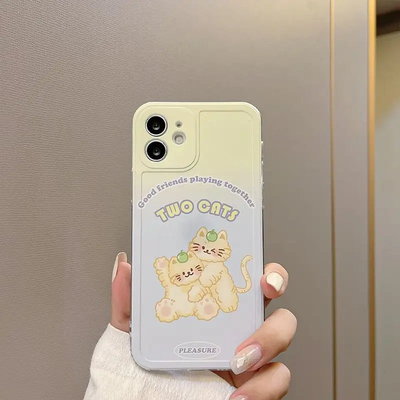 Cat Phone Case - Iphone 7 / 8 / Se, 7 Plus / 8 Plus, X / Xs, Xs Max, Xr, 11, 11 Pro, 11 Pro Max, 12 Mini, 12, 12 Pro, 12 Pro Max-7