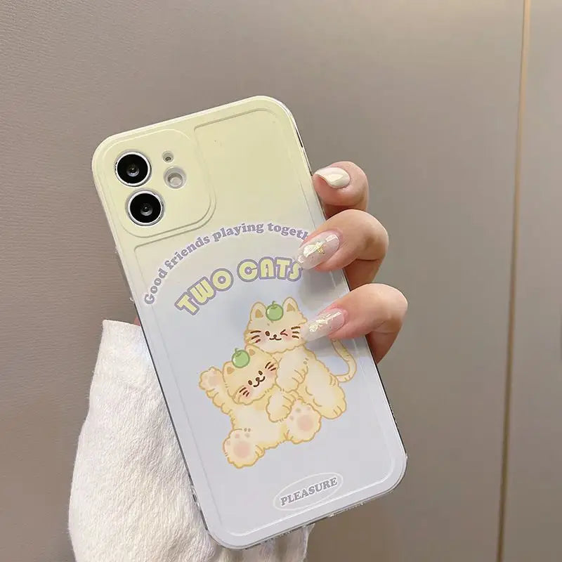 Cat Phone Case - Iphone 7 / 8 / Se, 7 Plus / 8 Plus, X / Xs, Xs Max, Xr, 11, 11 Pro, 11 Pro Max, 12 Mini, 12, 12 Pro, 12 Pro Max-9