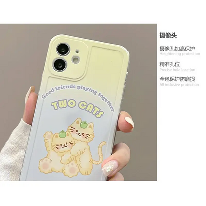 Cat Phone Case - Iphone 7 / 8 / Se, 7 Plus / 8 Plus, X / Xs, Xs Max, Xr, 11, 11 Pro, 11 Pro Max, 12 Mini, 12, 12 Pro, 12 Pro Max-1