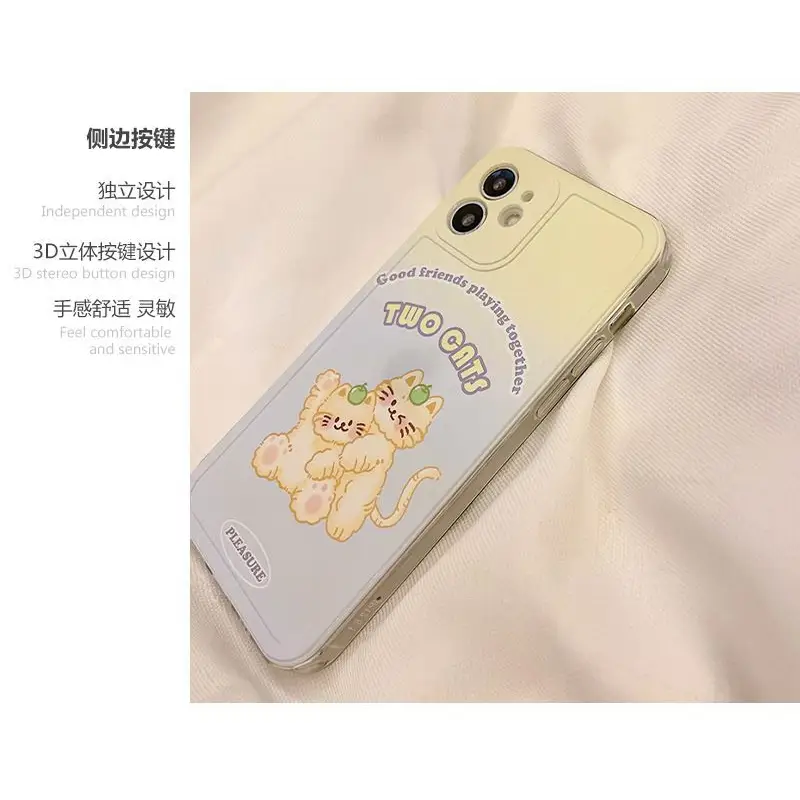 Cat Phone Case - Iphone 7 / 8 / Se, 7 Plus / 8 Plus, X / Xs, Xs Max, Xr, 11, 11 Pro, 11 Pro Max, 12 Mini, 12, 12 Pro, 12 Pro Max-2