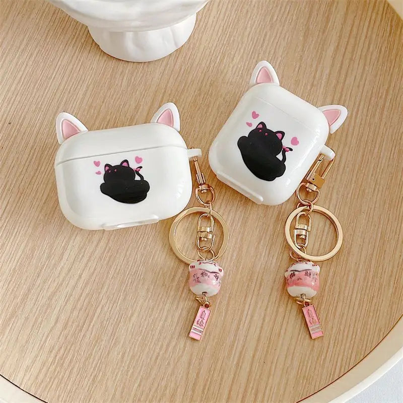 Cat Print AirPods Earphone Case Skin B270 - Mobile Cases & 