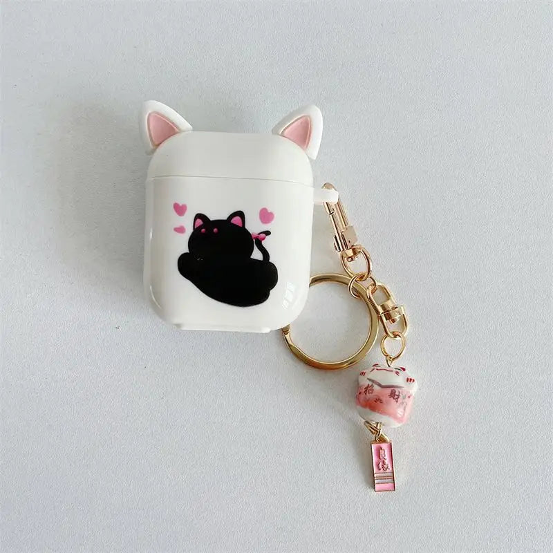 Cat Print AirPods Earphone Case Skin B270 - Mobile Cases & 