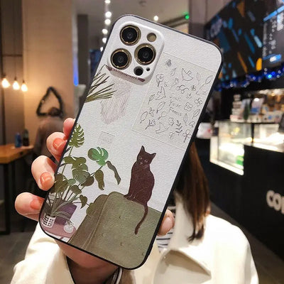 Cat Print Phone Case - iPhone 12 Pro Max / 12 Pro / 12 / 12 Mini / 11 Pro Max / 11 Pro / 11 / Xs Max / Xr / Xs / X / 8 Plus / 8 / 7 Plus / 7 / Se 2 / 6s Plus / 6s / 6 Plus / 6-3