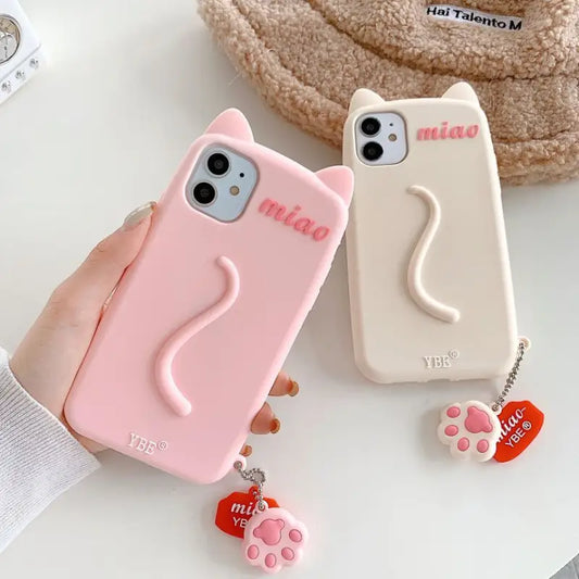 Cat Print Phone Case - iPhone 7 / 7 Plus / 8 / 8 Plus / X / XS / XS Max / XR / 11 / 11 Pro / 11 Pro Max / 12 / 12 Pro / 12 Pro Max-2