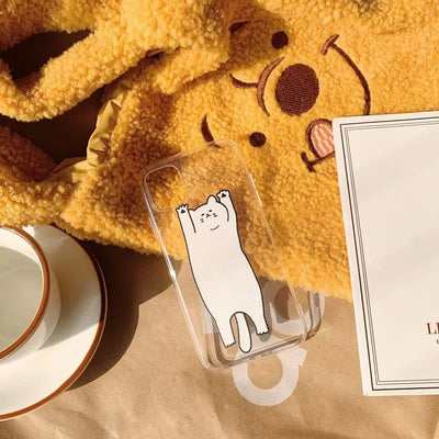 Cat Print Transparent Phone Case - iPhone 12 Pro Max / 12 Pro / 12 / 12 mini / 11 Pro Max / 11 Pro / 11 / SE / XS Max / XS / XR / X / SE 2 / 8 / 8 Plus / 7 / 7 Plus-7