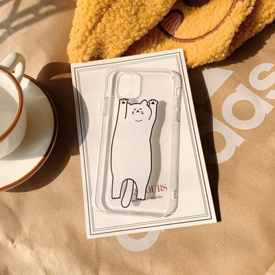 Cat Print Transparent Phone Case - iPhone 12 Pro Max / 12 Pro / 12 / 12 mini / 11 Pro Max / 11 Pro / 11 / SE / XS Max / XS / XR / X / SE 2 / 8 / 8 Plus / 7 / 7 Plus-5
