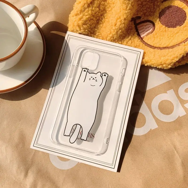 Cat Print Transparent Phone Case - iPhone 12 Pro Max / 12 Pro / 12 / 12 mini / 11 Pro Max / 11 Pro / 11 / SE / XS Max / XS / XR / X / SE 2 / 8 / 8 Plus / 7 / 7 Plus-2