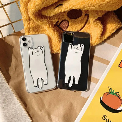 Cat Print Transparent Phone Case - iPhone 12 Pro Max / 12 Pro / 12 / 12 mini / 11 Pro Max / 11 Pro / 11 / SE / XS Max / XS / XR / X / SE 2 / 8 / 8 Plus / 7 / 7 Plus-3