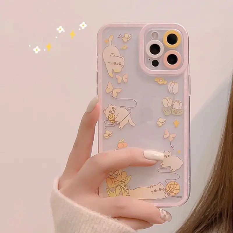 Cat Transparent Phone Case - iPhone 13 Pro Max / 13 Pro / 13 / 13 mini / 12 Pro Max / 12 Pro / 12 / 12 mini / 11 Pro Max / 11 Pro / 11 / SE / XS Max / XS / XR / X / SE 2 / 8 / 8 Plus / 7 / 7 Plus-9