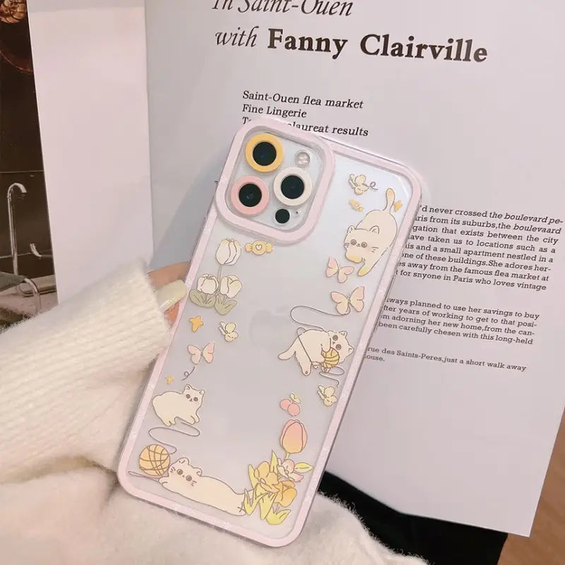 Cat Transparent Phone Case - iPhone 13 Pro Max / 13 Pro / 13 / 13 mini / 12 Pro Max / 12 Pro / 12 / 12 mini / 11 Pro Max / 11 Pro / 11 / SE / XS Max / XS / XR / X / SE 2 / 8 / 8 Plus / 7 / 7 Plus-6