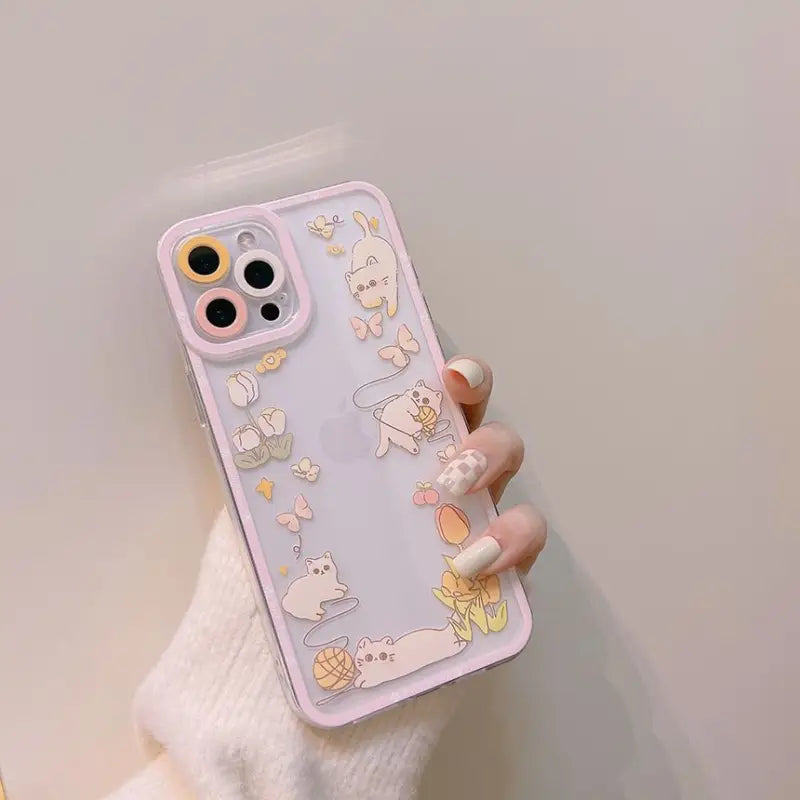 Cat Transparent Phone Case - iPhone 13 Pro Max / 13 Pro / 13 / 13 mini / 12 Pro Max / 12 Pro / 12 / 12 mini / 11 Pro Max / 11 Pro / 11 / SE / XS Max / XS / XR / X / SE 2 / 8 / 8 Plus / 7 / 7 Plus-12