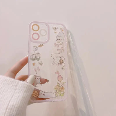 Cat Transparent Phone Case - iPhone 13 Pro Max / 13 Pro / 13 / 13 mini / 12 Pro Max / 12 Pro / 12 / 12 mini / 11 Pro Max / 11 Pro / 11 / SE / XS Max / XS / XR / X / SE 2 / 8 / 8 Plus / 7 / 7 Plus-11