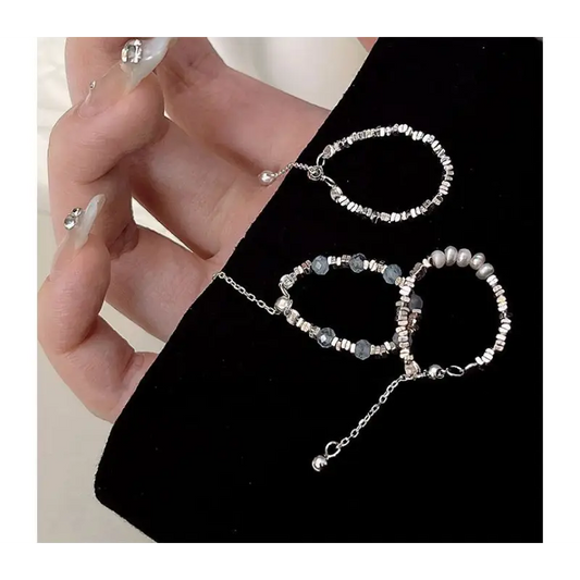 Chain Ring E864 - Silver / One Size - Hand Fashion 