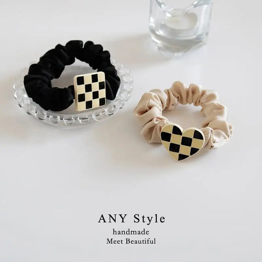 Check Hair Tie (Various Designs) HA96 - Hair Fashion 