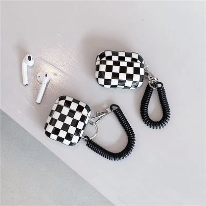 Check Print AirPods Earphone Case Skin B295 - Mobile Cases &