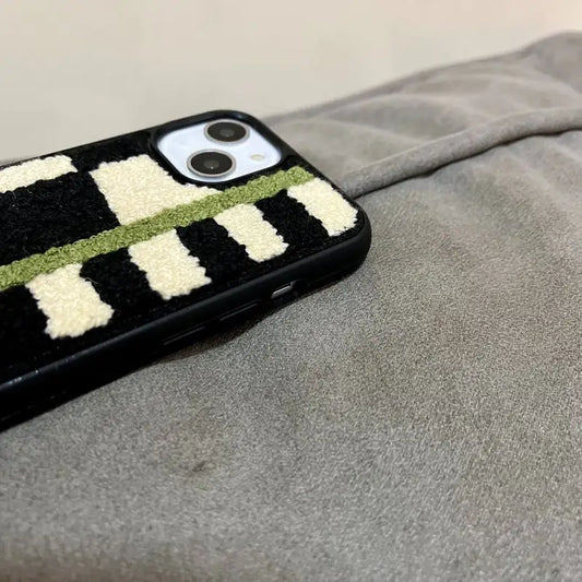 Checker Chenille Phone Case - iPhone 7 Plus / 8 Plus / X / XR / XS / XS Max / 11 / 11 Pro / 11 Pro Max / 12 / 12 Pro / 12 Pro Max / 13 / 13 Pro / 13 Pro Max-2