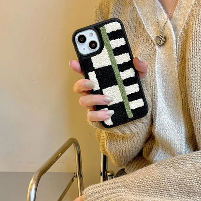 Checker Chenille Phone Case - iPhone 7 Plus / 8 Plus / X / XR / XS / XS Max / 11 / 11 Pro / 11 Pro Max / 12 / 12 Pro / 12 Pro Max / 13 / 13 Pro / 13 Pro Max-12