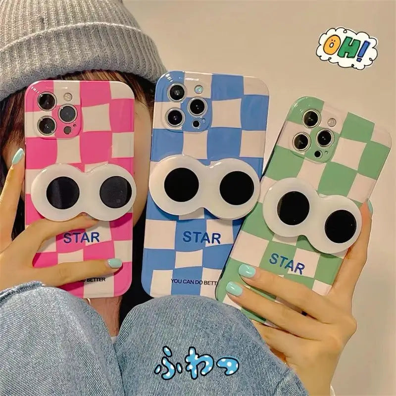 Checkerboard With Big Eyes iPhone Case BP274 - iphone case