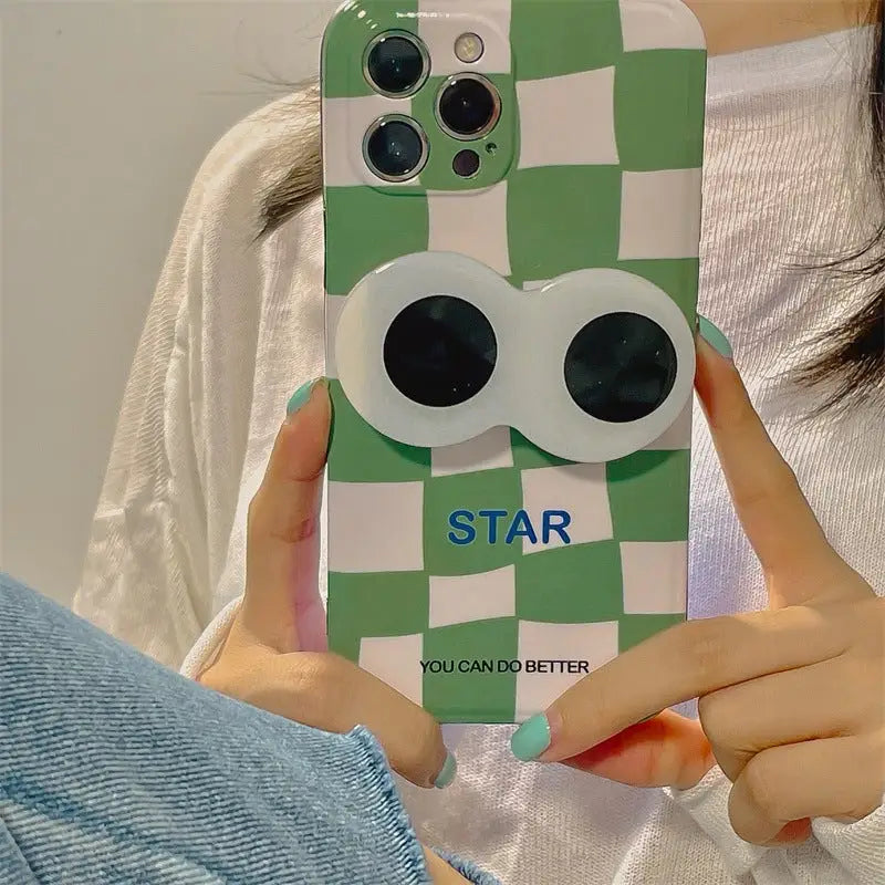 Checkerboard With Big Eyes iPhone Case BP274 - iphone case