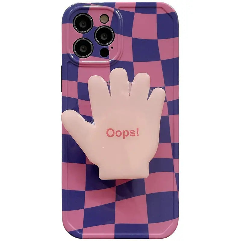 Checkerboard With Hand Holder iPhone Case BP287 - iphone 