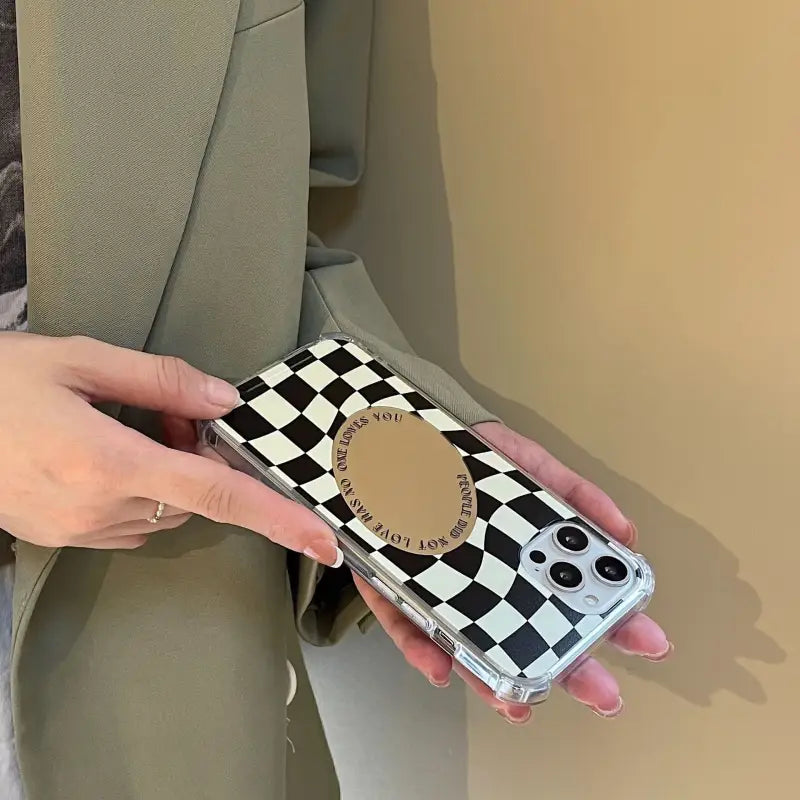 Checkerboard With Mirror iPhone Case BP276 - iphone case