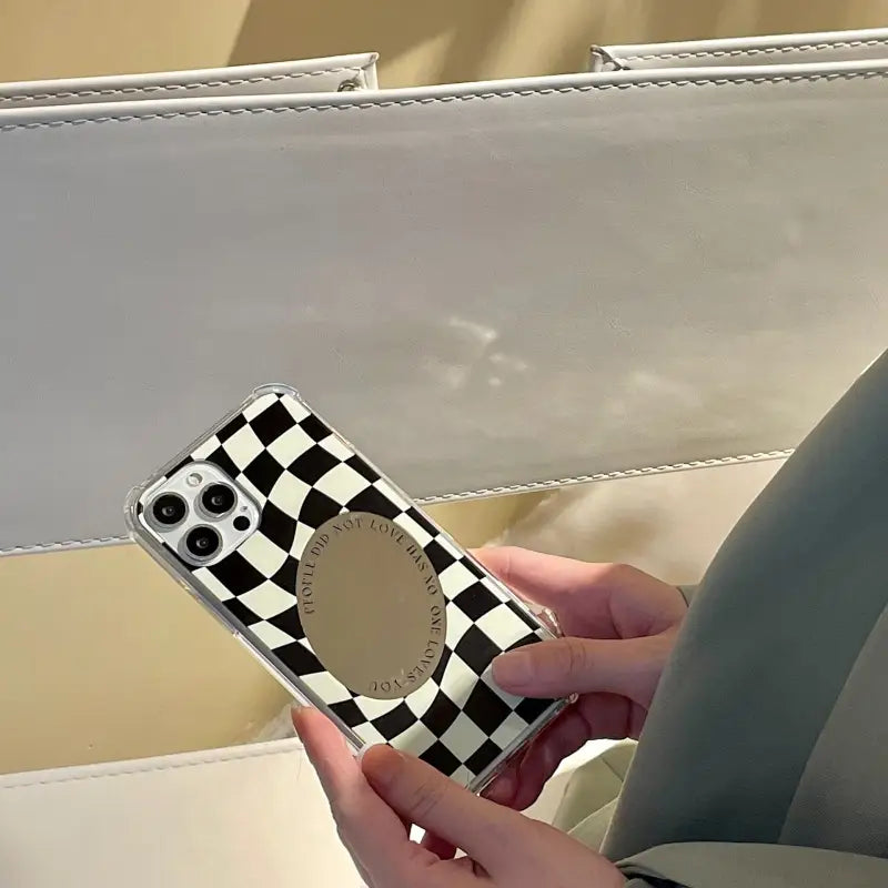 Checkerboard With Mirror iPhone Case BP276 - iphone case