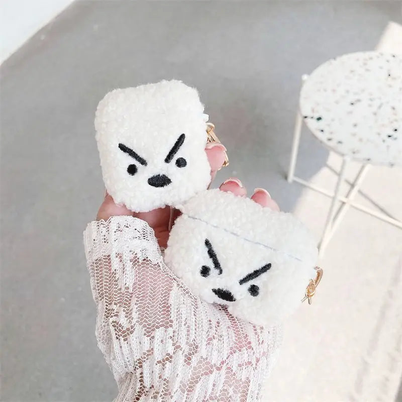 Chenille Angry Rabbit Airpods Earphone Case Skin-1