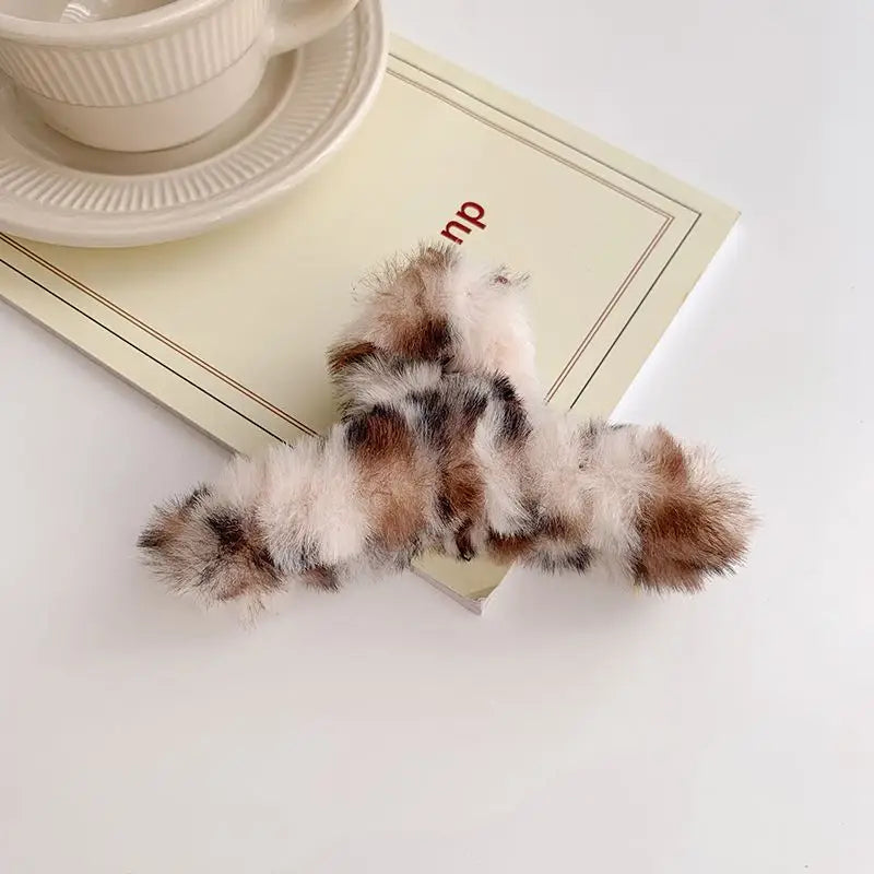 Chenille Hair Claw HA94 - Hair Fashion Accessories