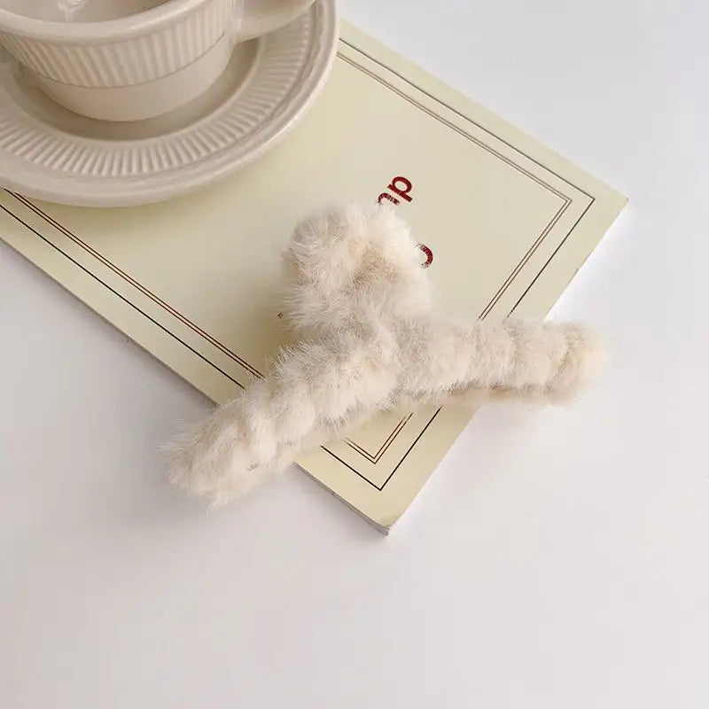 Chenille Hair Claw HA94 - Hair Fashion Accessories