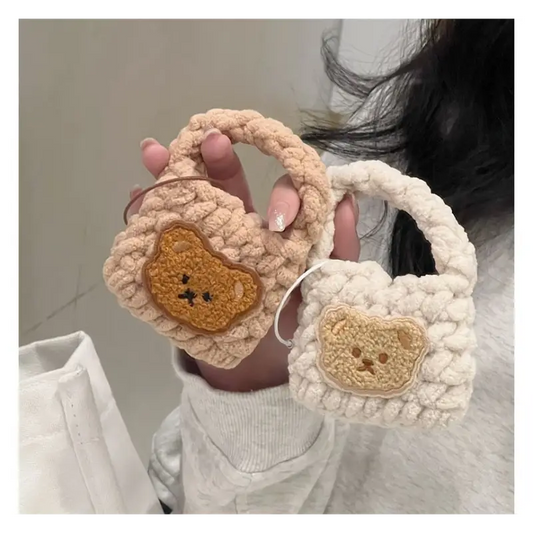 Chenille Knit Tote Bag Airpods Case Protection Cover Fz148 -