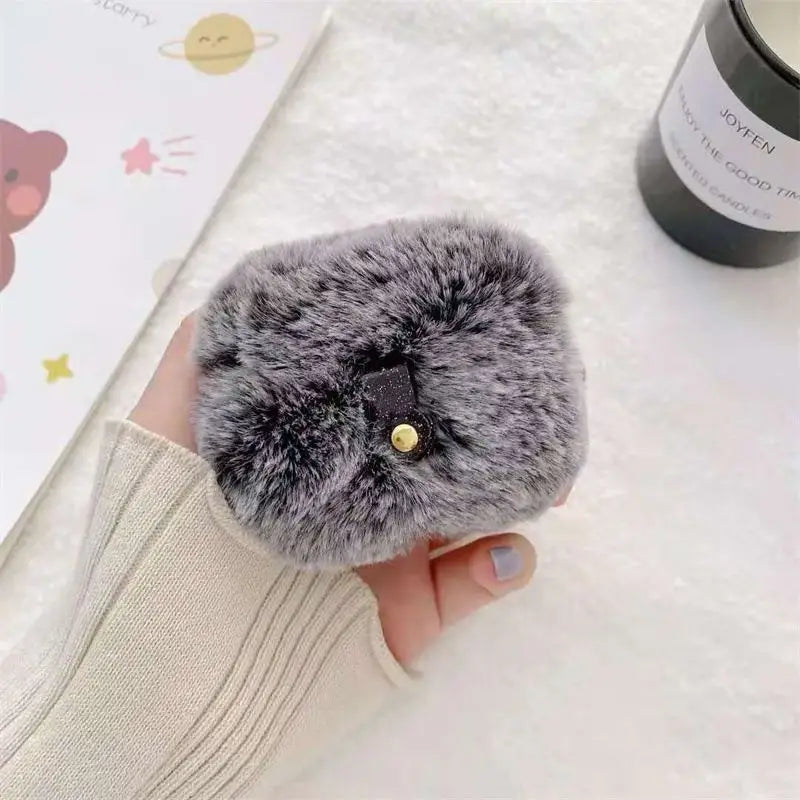 Chenille Pearl Bow Airpods Earphone Case Skin-5