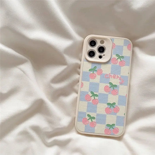 Cherry Checker Phone Case - iPhone 13 Pro Max / 13 Pro / 13 