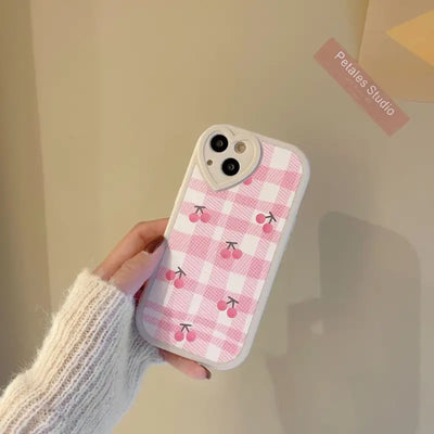 Cherry Plaid Phone Case - iPhone 13 Pro Max / 13 Pro / 13 / 13 mini / 12 Pro Max / 12 Pro / 12 / 12 mini / 11 Pro Max / 11 Pro / 11 / SE / XS Max / XS / XR / X / SE 2 / 8 / 8 Plus / 7 / 7 Plus-12