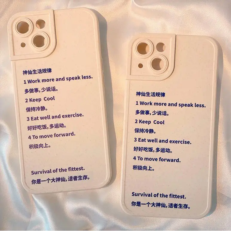 Chinese Characters Lettering Phone Case - iPhone 13 Pro Max 