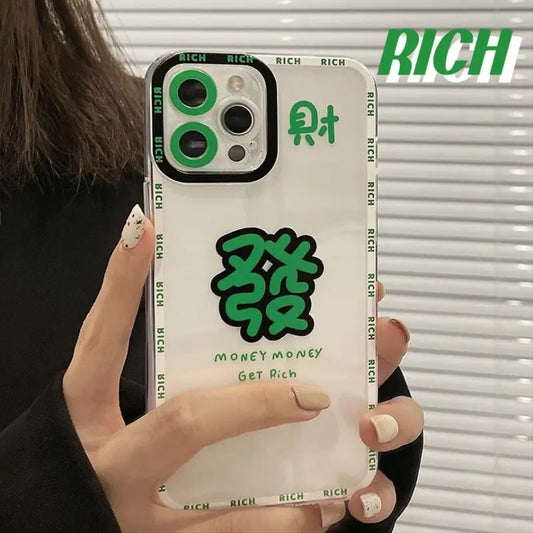 Chinese Characters Phone Case - iPhone 13 Pro Max / 13 Pro / 13 / 13 mini / 12 Pro Max / 12 Pro / 12 / 12 mini / 11 Pro Max / 11 Pro / 11 / SE / XS Max / XS / XR / X / SE 2 / 8 / 8 Plus / 7 / 7 Plus-1