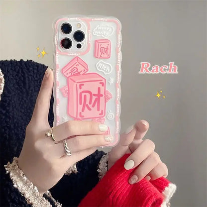 Chinese Characters Phone Case - iPhone 13 Pro Max / 13 Pro / 13 / 13 mini / 12 Pro Max / 12 Pro / 12 / 12 mini / 11 Pro Max / 11 Pro / 11 / SE / XS Max / XS / XR / X / SE 2 / 8 / 8 Plus / 7 / 7 Plus-4