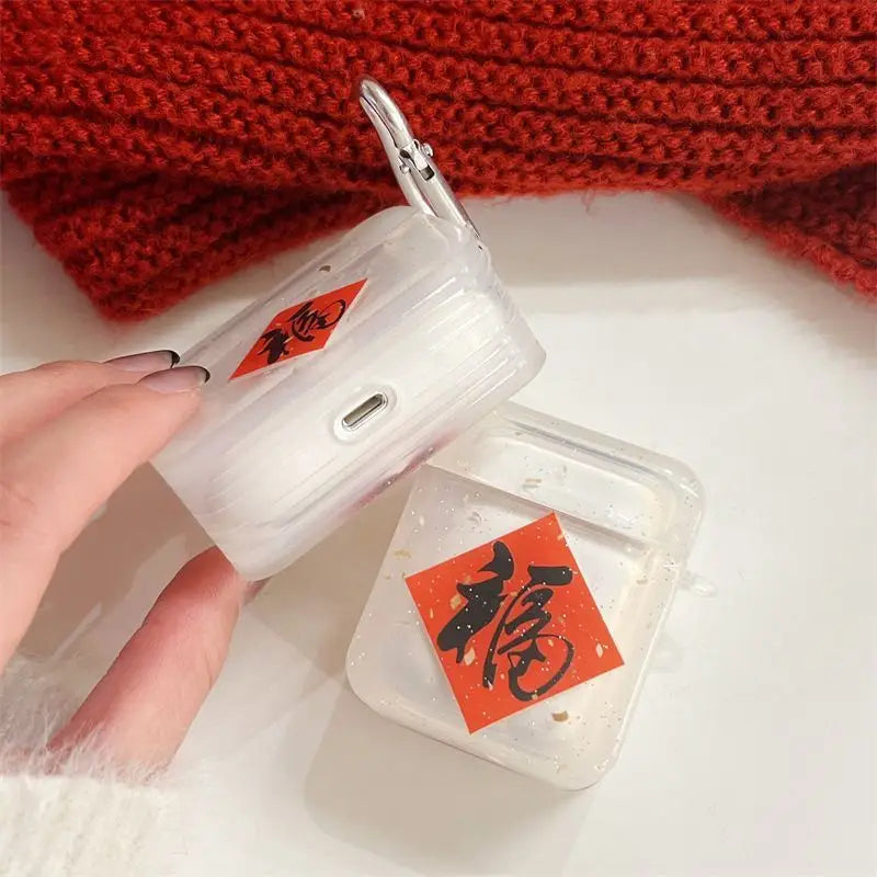 Chinese New Year "Fortune " Pattern AirPods Earphone Case Skin-3