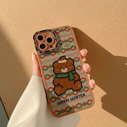 Christmas Bear Phone Case - iPhone 13 Pro Max / 13 Pro / 13 / 13 mini / 12 Pro Max / 12 Pro / 12 / 12 mini / 11 Pro Max / 11 Pro / 11 / SE / XS Max / XS / XR / X / SE 2 / 8 / 8 Plus / 7 / 7 Plus-12