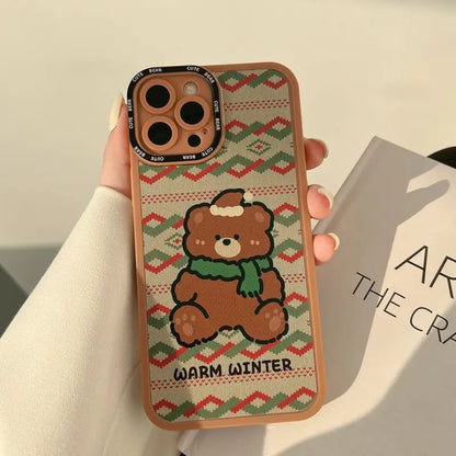 Christmas Bear Phone Case - iPhone 13 Pro Max / 13 Pro / 13 / 13 mini / 12 Pro Max / 12 Pro / 12 / 12 mini / 11 Pro Max / 11 Pro / 11 / SE / XS Max / XS / XR / X / SE 2 / 8 / 8 Plus / 7 / 7 Plus-11