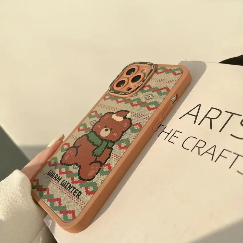 Christmas Bear Phone Case - iPhone 13 Pro Max / 13 Pro / 13 / 13 mini / 12 Pro Max / 12 Pro / 12 / 12 mini / 11 Pro Max / 11 Pro / 11 / SE / XS Max / XS / XR / X / SE 2 / 8 / 8 Plus / 7 / 7 Plus-3