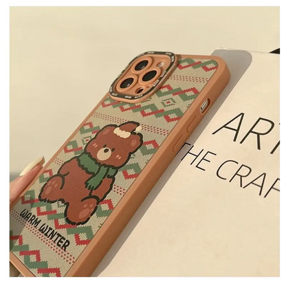 Christmas Bear Phone Case - iPhone 13 Pro Max / 13 Pro / 13 / 13 mini / 12 Pro Max / 12 Pro / 12 / 12 mini / 11 Pro Max / 11 Pro / 11 / SE / XS Max / XS / XR / X / SE 2 / 8 / 8 Plus / 7 / 7 Plus-6